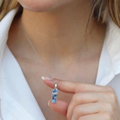 Nazar Boncuklu Terlik Gümüş Kolye thumbnail 3