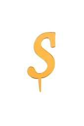 Aynalı Altın Pleksi S Harfi - 1