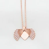 Kalp Deniz Kabuğu Model Açılır Kapanır Gümüş Kolye thumbnail 1