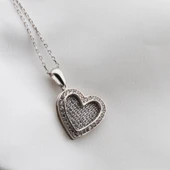 Kişiye Özel Kalp Zirkon Taşlı İsim Yazılabilir Kolye thumbnail 2