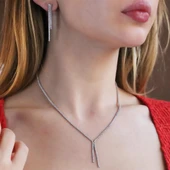 İnce Sarkıt Su Yolu Gümüş Set thumbnail 1