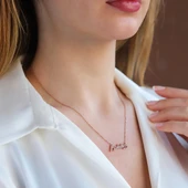 Atatürk İmzalı Rose Gold Kaplama Gümüş Kolye thumbnail 3