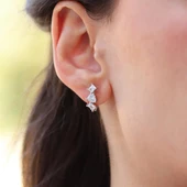 Kalp Taşlı Gümüş Küpe thumbnail 2