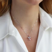 Nilüfer Çiçeği Gümüş Kolye thumbnail 4