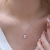 Baget Taşlı Gümüş Kolye thumbnail 4