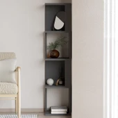 Herry Köşe Kitaplık – Dekoratif Raf Ünitesi, Modern Kütüphane - 2