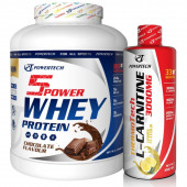 POWERTECH 5Power Whey Protein Tozu 80 Servis - Carnitine 1000 ml - 2