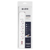 S-link SPG403U 1.5m 1.5mm 100% Bakır 750 Joule 3 Usb 5V2.4A 4lü Anahtarlı Akım Korumalı Priz - 4