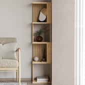 Herry Köşe Kitaplık – Dekoratif Raf Ünitesi, Modern Kütüphane - 2