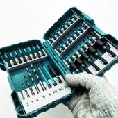 Mıknatıslı Darbeli Bits Uç Seti 49 'lu Set PZ PH SL Torx HSS Delme Ucu Somun Adaptör Ucu Tutucu thumbnail 5