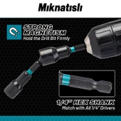 Mıknatıslı Darbeli Bits Uç Seti 49 'lu Set PZ PH SL Torx HSS Delme Ucu Somun Adaptör Ucu Tutucu thumbnail 6