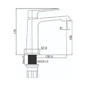Stark Lavabo Bataryası Gun Grey SK1500GR - 2