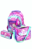 CH 23481 Unicorn Prenses - 3' Lü Okul Çantası Seti - Sırt Ve Beslenme Çantası + Kalemlik - 1