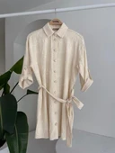 Süzene Nakışlı Ve Gold Düğmeli Elbise 2742 thumbnail 10