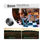 Ulanzi CL-004 Telefonlar Için 8 mm Geniş Açılı Balık Gözü Lens - 3
