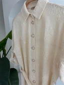 Süzene Nakışlı Ve Gold Düğmeli Elbise 2742 thumbnail 12