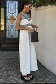 Roba Çizgili Uzun Triko Elbise 2858 - 1