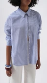 Çizgili Basic Gömlek - 4