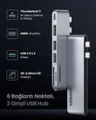 UGREEN 6'sı 1 Arada 2 USB 3.0 100W 6K PD Port Çoklayıcı Hub, 80856 - 3