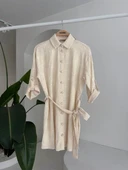 Süzene Nakışlı Ve Gold Düğmeli Elbise 2742 thumbnail 9