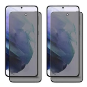 Samsung Galaxy S21 Uyumlu Tam Kaplayan Gizlilik Filtreli Mat Seramik Hayalet Ekran Koruyucu x2 - 1