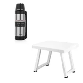 Çelik Termos 1500 ML İnox Renk ve Kamp Sehpası Katlanır Model - 1