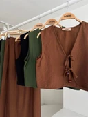 Yelek Önden Bağlamalı Uzun Etekli Takım 10192 thumbnail 12