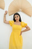 Sarı Tokalı Fisto Elbise thumbnail 4