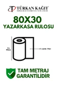 80x30 Termal Rulo - Yazarkasa Adisyon Rulosu 8 Paket 80 Adet - 3