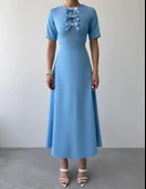 Wera Taşlı Fiyonk Detaylı Elbise thumbnail 2