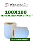RULORULO 100x100 Termal Barkod Etiketi 500 Sarım 48 Adet Rulo - 1
