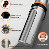 Çelik Termos 1200 ML İnox ve Plastik Katlanır Sehpa - 4