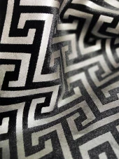 Mrs.Gugar Luxury Siyah Gri Dikdörtgen Kırlent Kılıfı thumbnail 4