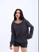 4215 TRİKO ÇİZGİLİ SALAŞ KAZAK-ANTRASİT-SİYAH thumbnail 2