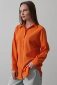 Uzun Kol Gömlek - Oranj thumbnail 2