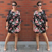 Kadın Uzun Kollu Bisiklet Yaka Dalgıç Mini Boy Elbise thumbnail 5