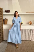 Bebe Mavi Müslin Uzun Elbise thumbnail 3