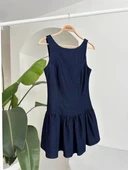 Balon Etekli Tensel Mini Elbise 2887 thumbnail 12