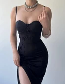 Stor Gül Detaylı Elbise thumbnail 7