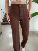 Kadın Yüksek Bel Full Likralı Krep Kumaş Pantolon thumbnail 2