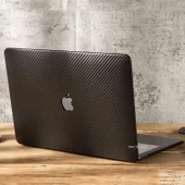 Macbook Kılıf Karbon Fiber Macbook M1 Air 13inç (TouchID'li M1 Air) A2337 A2179 A1932 ile Uyumlu - 5
