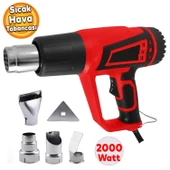 Sıcak Hava Tabancası 2 Kademeli 2000W Profesyonel Ayarlanabilir Isı Tabancası Dayanıklı Tasarım thumbnail 4