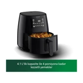 HD9243/90 3000 Serisi Airfryer Large, Rapid Air Teknolojisi 4,1L, 7 Ayarlı Dokunmatik Ekran, Sıcak Tutma Özelliği, thumbnail 2