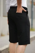 Erkek Beli Bağcıklı Ve Düğmeli Bezayağı Kumaş şort thumbnail 3
