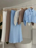 Crop Gömlekli Ve Eteği Büzgülü Tasarım Takım 10201 thumbnail 10