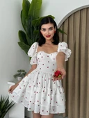 Beyaz Mini Elbise thumbnail 1