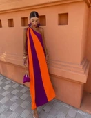 ÇİFT RENKLİ ELBİSE thumbnail 2