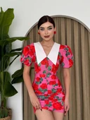 Perast Çiçek Detaylı Elbise thumbnail 1