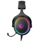 Rampage ONYX-S Siyah USB 7.1 Version RGB Led + Ses Kontrollü Oyuncu Mikrofonlu Kulaklık - 3