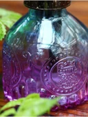 Vintage Cam Bitki Sulama Spreyi – Dekoratif Püskürtme Kolonya Şişesi 200 ml Mor - 3